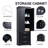 Black 2-Door Storage Unit with 3 Drawers & Adjustable Shelves