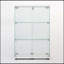Élégante armoire en verre à deux portes avec trois tablettes pour un rangement polyvalent-749154975