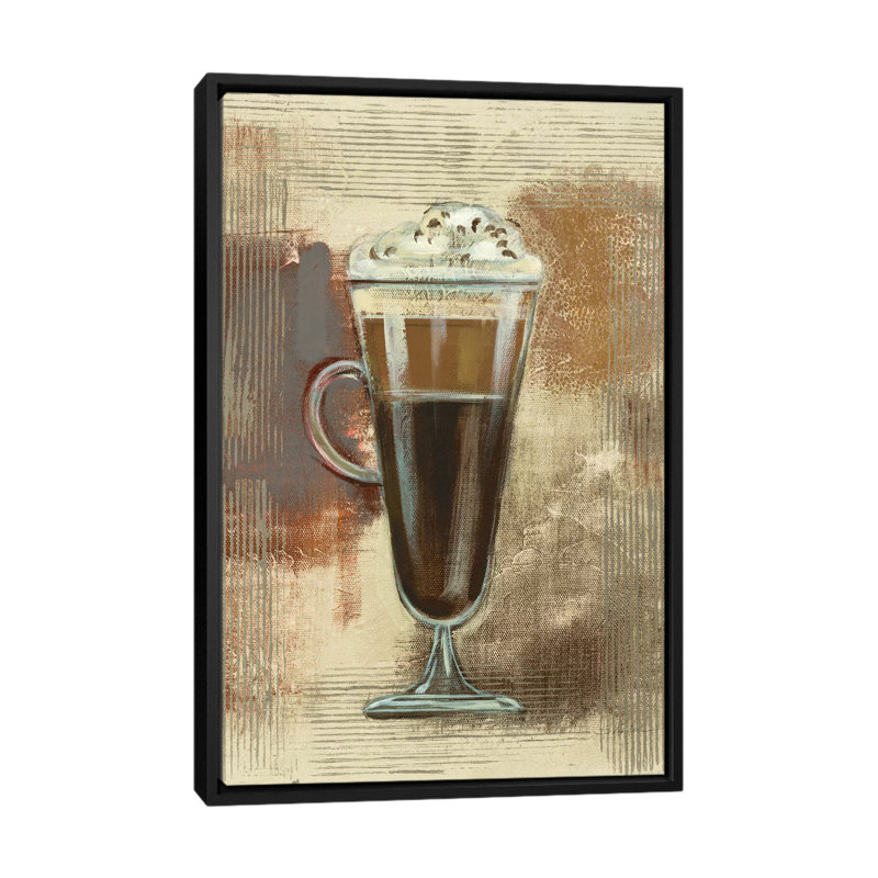 « café classico i », reproduction d’art sur toile, H 26 po x l 18 po x P 1,5 po, Toile avec cadre noir, Pas de tapis