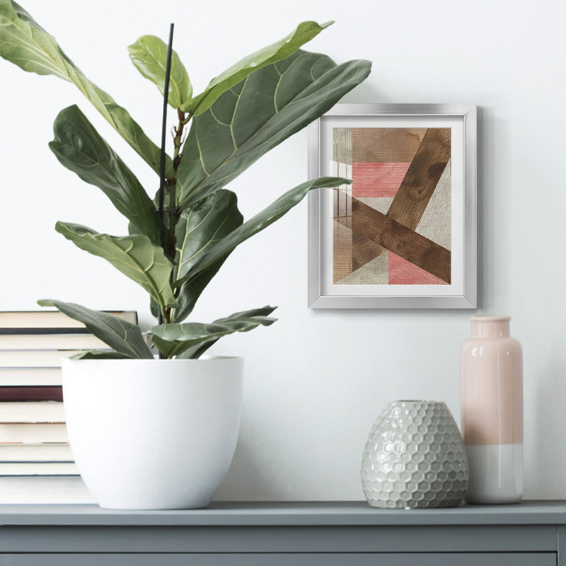 Texture Puzzle II -Framed Print, Silver