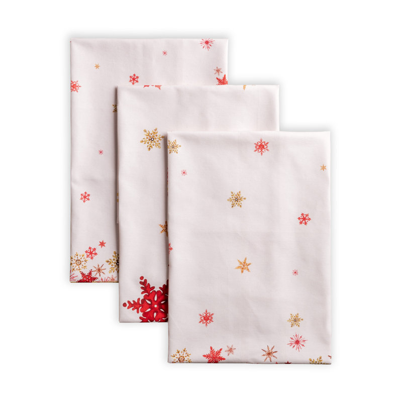 Ensemble de 3 torchons de cuisine Maison d'Hermine Crystal Star 100 % coton - 51 x 70 cm
