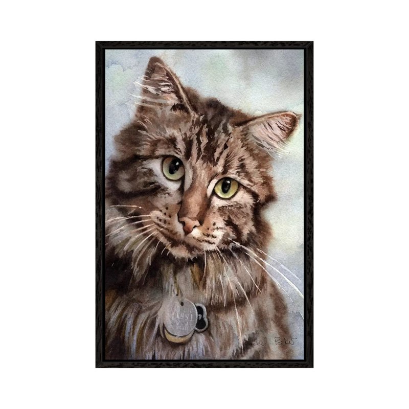 Maine Coon Eyes by Rachel Parker - Floater Frame Gallery-Wrapped Canvas Giclée on Canvas