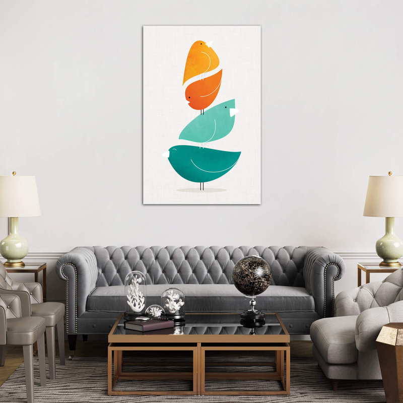 Bird Stack II - No Frame Print on Canvas, 152.5 cm H x 101.5 cm W