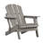 Oversized Embossed Wooden Folding Adirondack Chair with Pre-Assembled Comfort