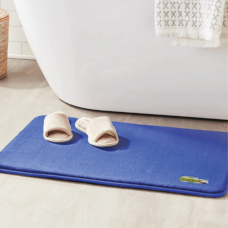 Tapis antidérapant pour salle de bain Lacoc, Bleu surf