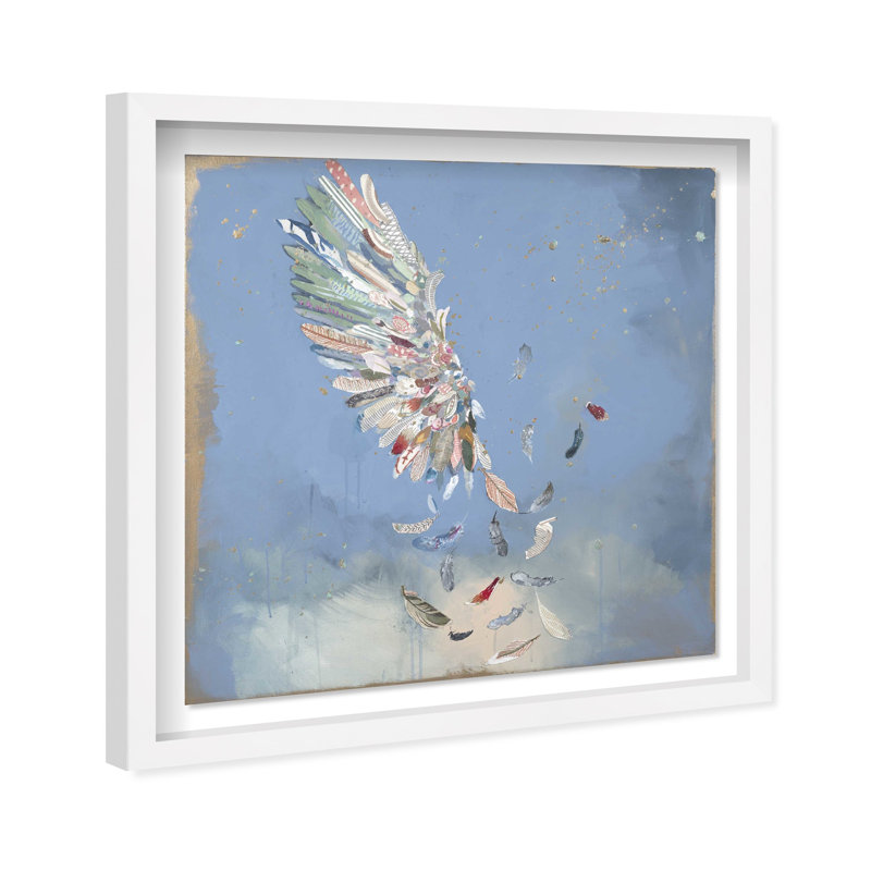 Oliver Gal Michaela Nessim - Heaven Sent Abstract - Luxury Shadowbox Framed Wall Art, 21.5" H x 21.5" W