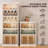 Portable 6 Tier-12 Pairs Shoe Rack Organizer for Closet Entryway, Stackable Collapsible Sneaker Storage Cabinet with Magnetic Clear Doors, Large Plastic Shoe Boxes Organizer for Living Room-198701270