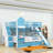 2 Drawers Bunk Bed with Storage Stairs, Slide and Shelves-2001035196-2001035199