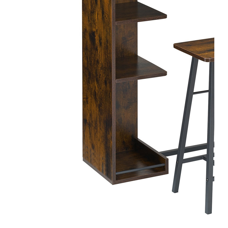 2 - Person Counter Height Dining Set, Brown, Brown