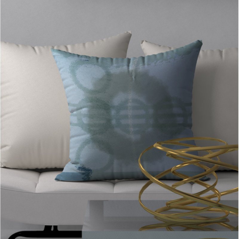 Abstract Throw Pillow, 18" H x 18" W