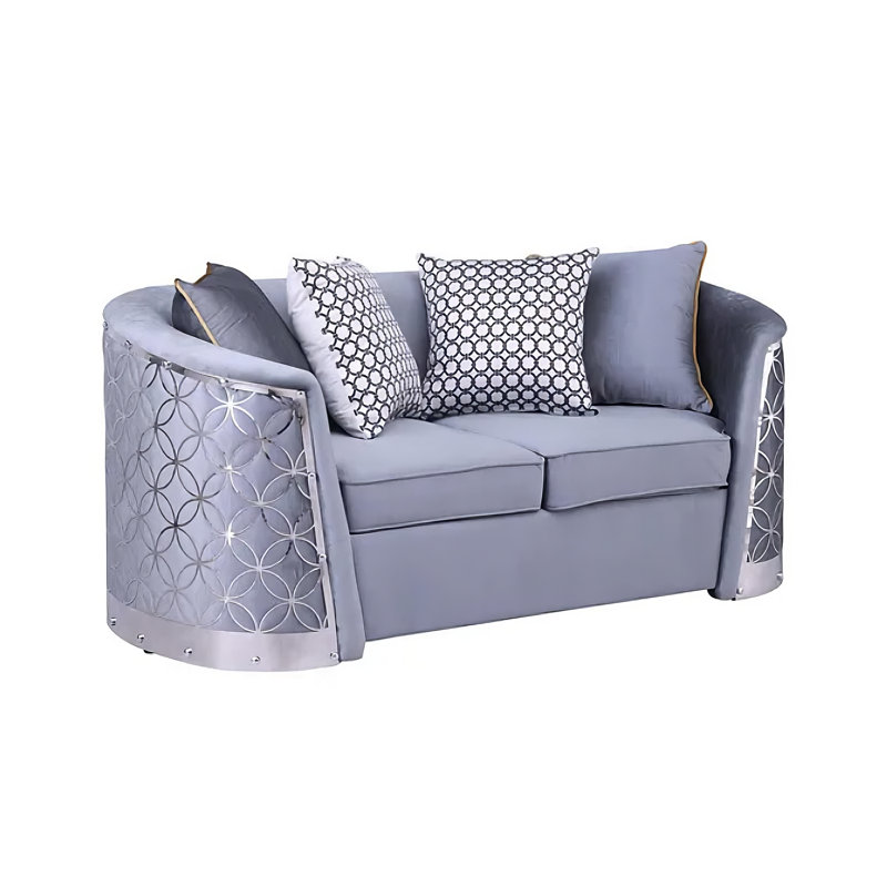 Atenea 2 Piece Living Room Grey, Grey