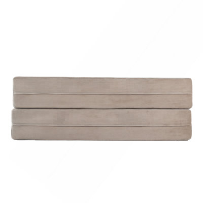75" 2-in-1 Folding Convertible Memory Foam Sofa Bed, Faux Fur Cloud Couch Mattress Bed with 2 Pillows