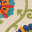Tapis intérieur / extérieur à motif floral ivoire / bleu / vert Eaglin-227301446