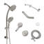 Pomme de douche double 5 po avec barre coulissante réglable-112993908