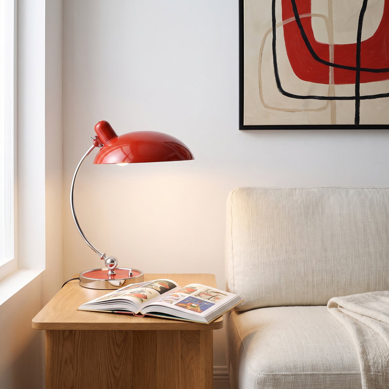 Lampe de table ulia moderne avec abat-jour ajustable Ulia, Rouge