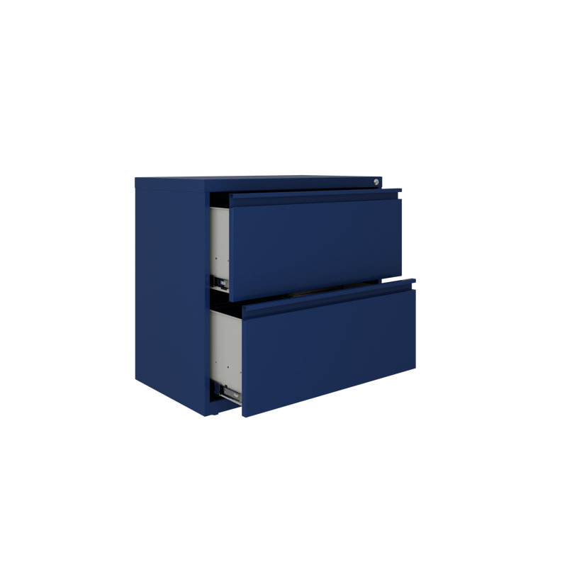 Hirsh 30'' Wide 2 -Drawer Steel File Cabinet, Navy