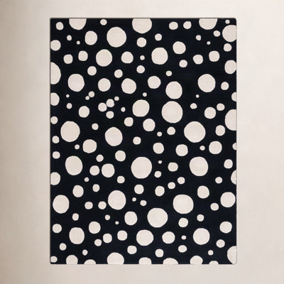 Kavika Black Ivory Hand-Woven Rug