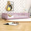 Lit simple en bois avec clôture de sécurité-284347399
