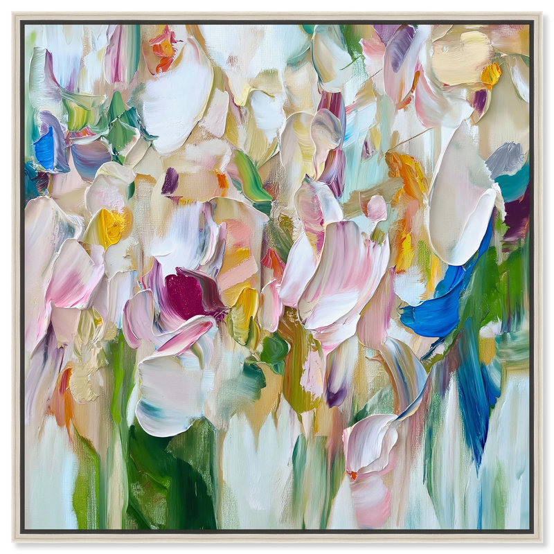 Art Remedy, art tropical brillant, soupçon de menthe III, H 21 po x l 21 po x P 2 po, Argent argent