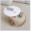 Table basse moderne à plateau relevable avec rangement et 3 repose-pieds, parfaite pour les espaces de vie élégants et fonctionnels-708737748