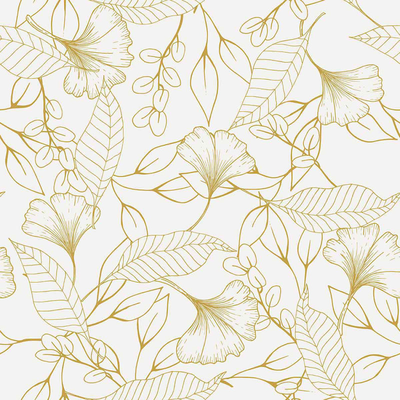 Panneau de papier peint adhésif fleur, L 126 po x l 24 po