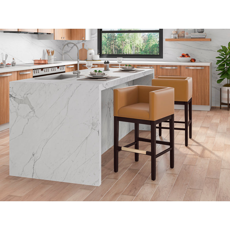 Tabouret de comptoir Kingsley, Chameau