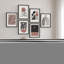Ensemble de galerie d'art mural encadré, motifs géométriques abstraits neutres en beige et noir, illustrations multicolores décoratives modernes pour le salon, le bureau, la chambre à coucher-116538967-116538965