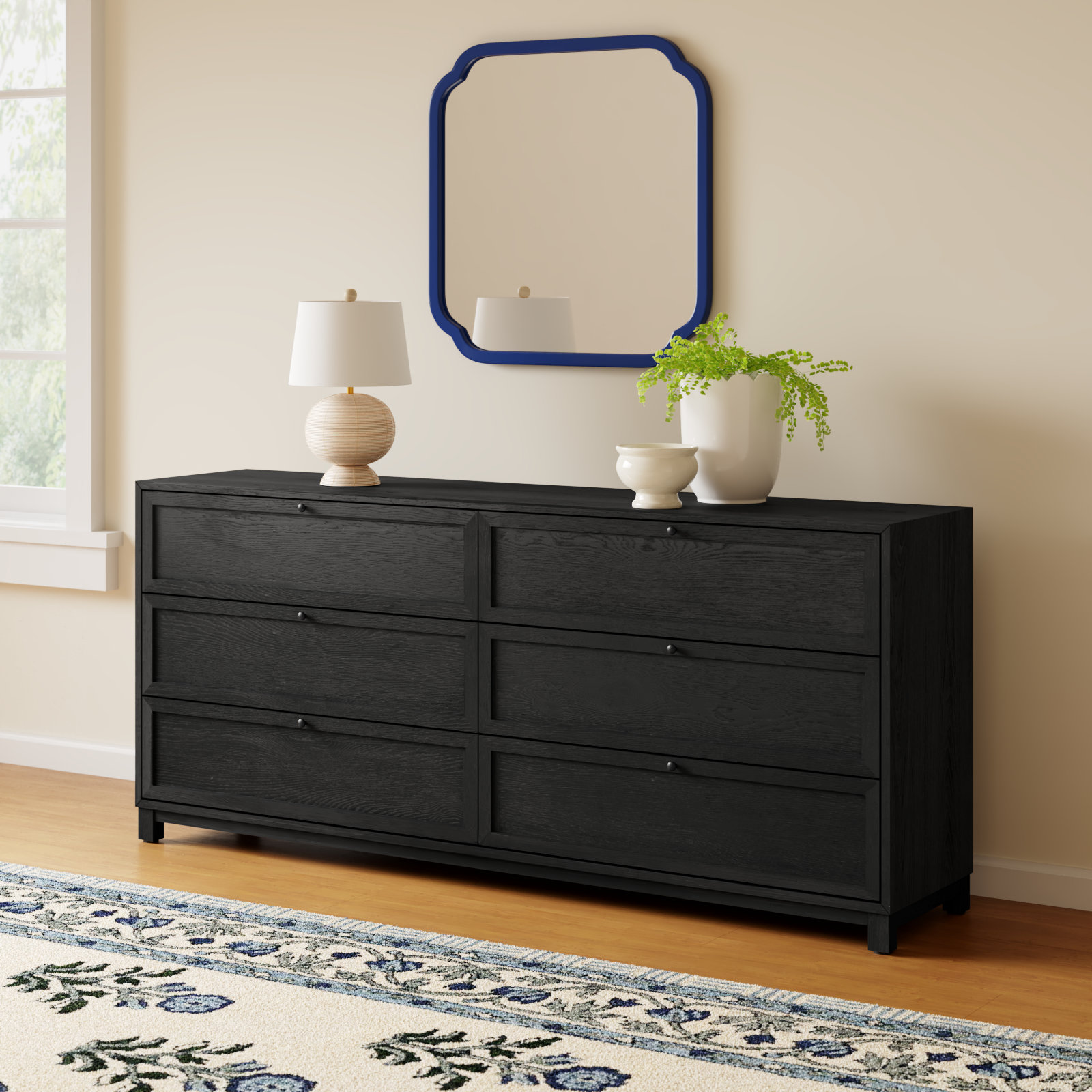 Sonata 6 - Drawer Dresser, Drifted Matte Black