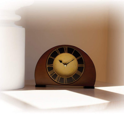 Clock, Walnut Finish