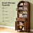 Aterlia 79.7" Arched Storage Bookcase-1785651446