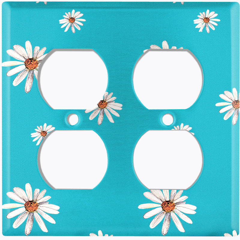 Plaque murale à 2 bandes Teal Dandelions