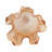 Ruffled Sculptural Glass Vase for Table Home Decor - Modern Tall Flower Vase Accent for Living Room or Tabletop Styling - Orange-106599675-106599674