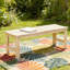 Banc d'extérieur en bois massif 47,20 po-297093122