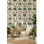 Papier peint guépard tropical avec palmiers et jungle-776289678