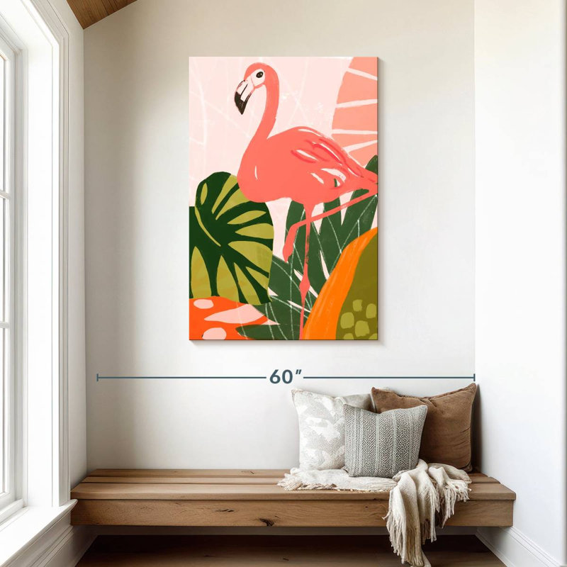Flamant de jungle Brampt I, H 45 po x l 30 po