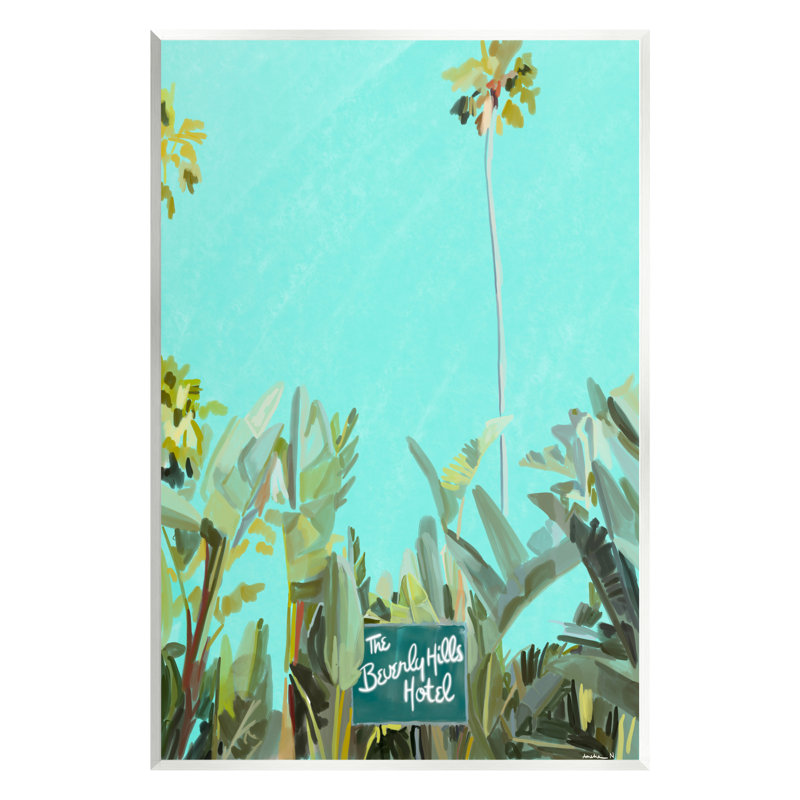 Au-430-Giclée, Beverly Hills Hotel, impression de palmiers tropicaux, H 15 po x l 10 po x P 0,5 po, Mdf