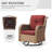 Carolina 5-Piece Wicker Outdoor Swivel Glide Chair With Olefin Cushions