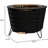 Brand Smokeless 25 in. Patio Fire Pit, Wood Burning Outdoor Fire Pit - Includes Wood Pack, Modern Design with Removable Ash Pan and Weather Resistant Cover, Black