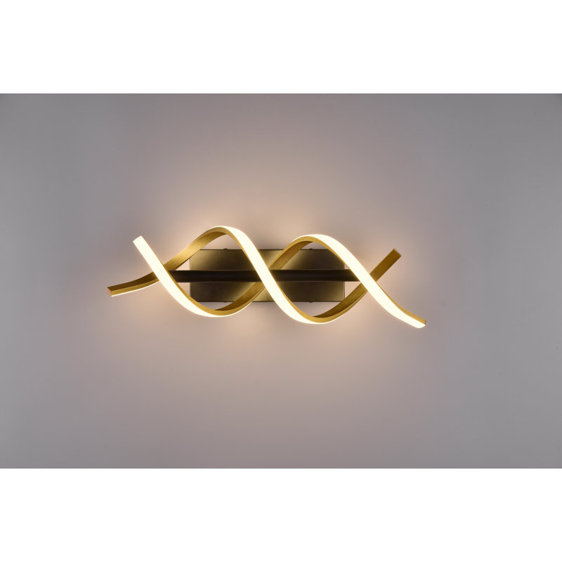 Aiela Aluminium LED Armed Sconce, Bronze/Brass
