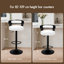 Upholstered Adjustable Height Bar Stool with Solid Wood Frame-2061206050