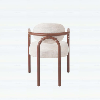 Indoor Upholstered Dining Chair Set, Walnut Grain Finish, Comfortable and Durable for Modern Dining