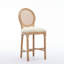 Beige en bois massif de 2, dossier, siège confortable pour la cuisine 2 en beige, comptoir de bar