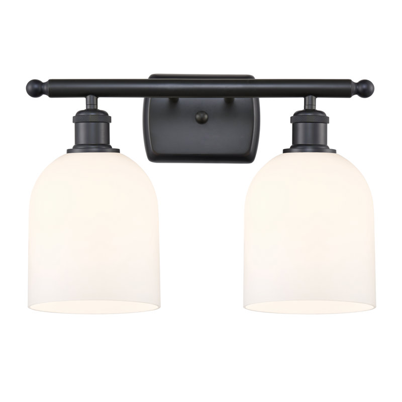 Allysson 2 - Light Dimmable Vanity Light, Glossy White, Matte Black