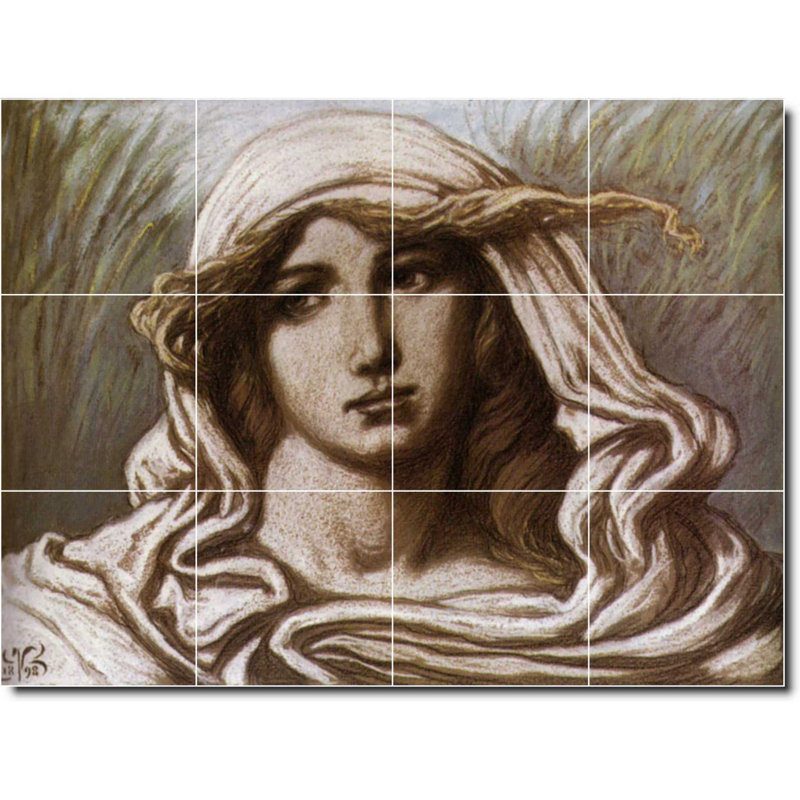 Carreau de peinture murale 48 po x 36 po 12 po x 12 po, Peinture Elihu Vedder Illustration W08993