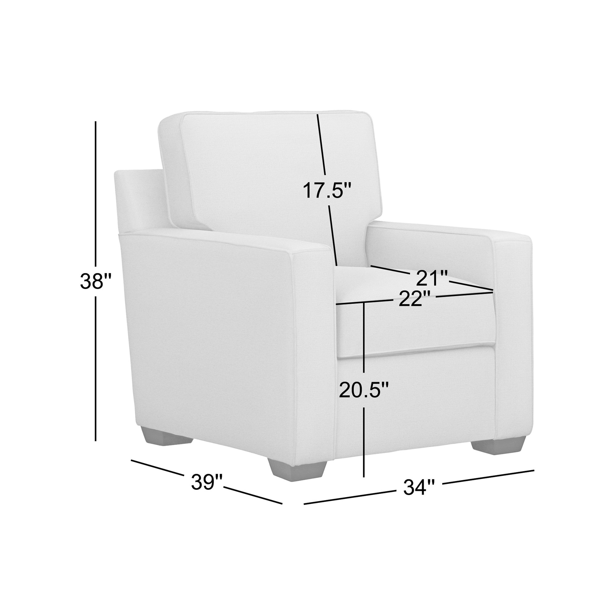 Taylor Upholstered Armchair, Davis Pearl Performance Bouclé