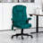 6 Point Vibrating Massage Office Chair with Heat, Velvet High Back Executive Office Chair with Reclining Backrest, Padded Armrests and Remote-437576094-437576090