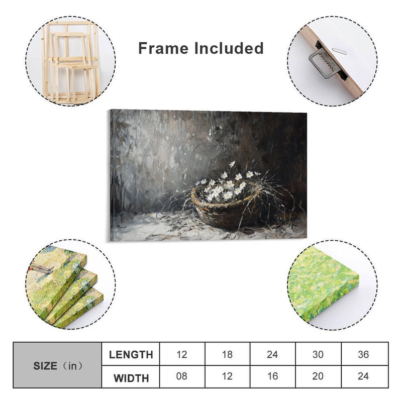 Art mural encadré 16 "x 24" avec cadre en bois, prêt à être accroché, 16 po x 24 po