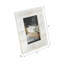 Cadre photo moderne Selenite pour table - Cadre photo décoratif pour la chambre à coucher, le bureau ou la maison - Blanc-1068527586-1068527597