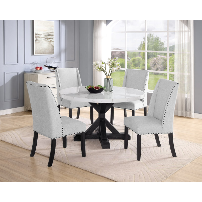 Fauteuil d'appoint 2 pièces en tissu à dossier plein rembourré