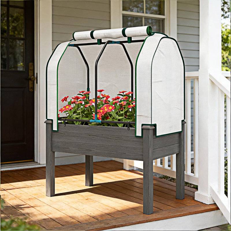 Practical Raised Garden Bed Planter Box, Dark Gray